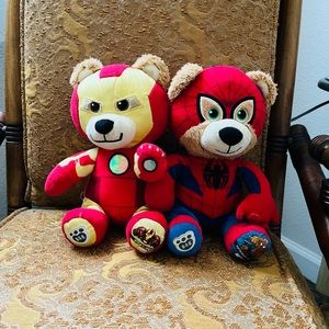 ⭐️Marvel⭐️ Iron Man & Spiderman Bears (Build-A-Bear)